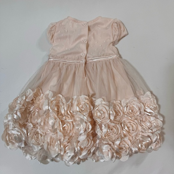 Nanette Baby Girl Dress Blush Champagne Pink Flowers 18M - Picture 9 of 9